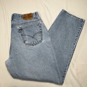 Levi's 545 Loose Fit Jeans Mens 33x29 Light Wash Y2K Vintage 90s Denim 545-0391